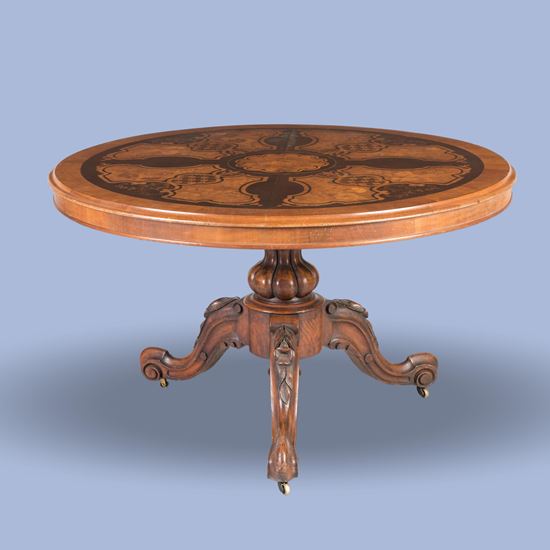 A Fine Walnut and Marquetry Inlaid Centre Table
